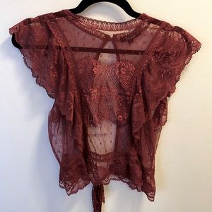 Sheer lace top